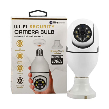 LifeWare Wireless 360-Degree Light Bulb Security Camera