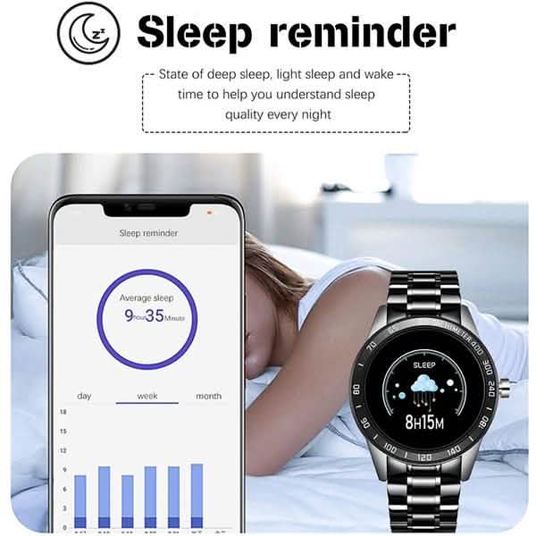 LIGE Steel Band Smart Watch