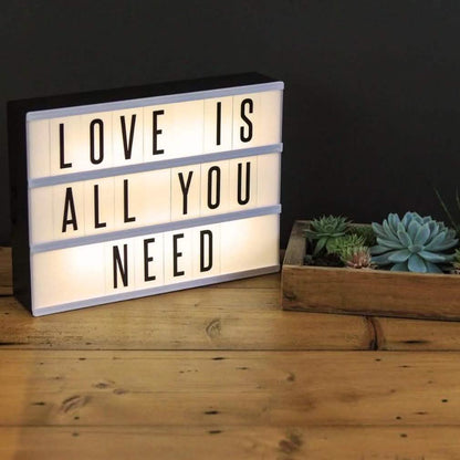 Light Box with Letters and Number Tiles