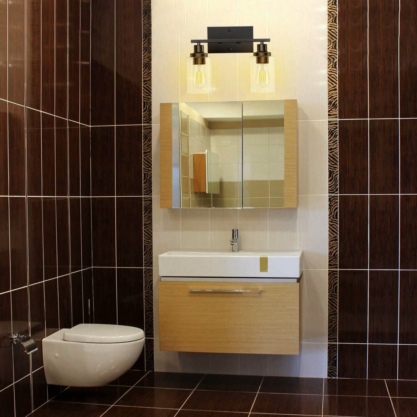 Light Wall Scone Lighting with Clear Glass