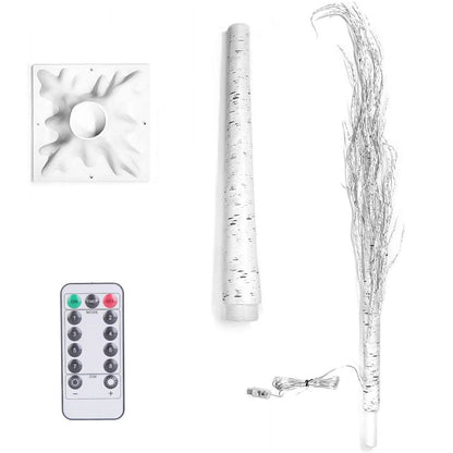 Lighted Birch Tree Artificial White Birch Tree Wig with 8 Warm White Lighting Modes