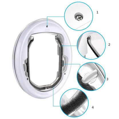 Lightweight Flap Pet Door Cats Small Dogs Anti-Insects Quiet Magnet Locking Gate