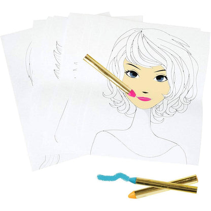 Lil Me Makeup Artist Sketch Set with 10 Design Sketch Sheets