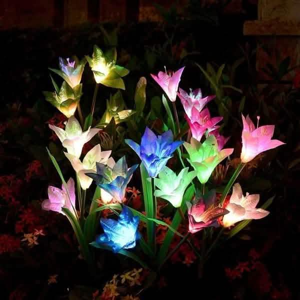 Lily Flower Multi-Color Changing LED Solar Powered Lights