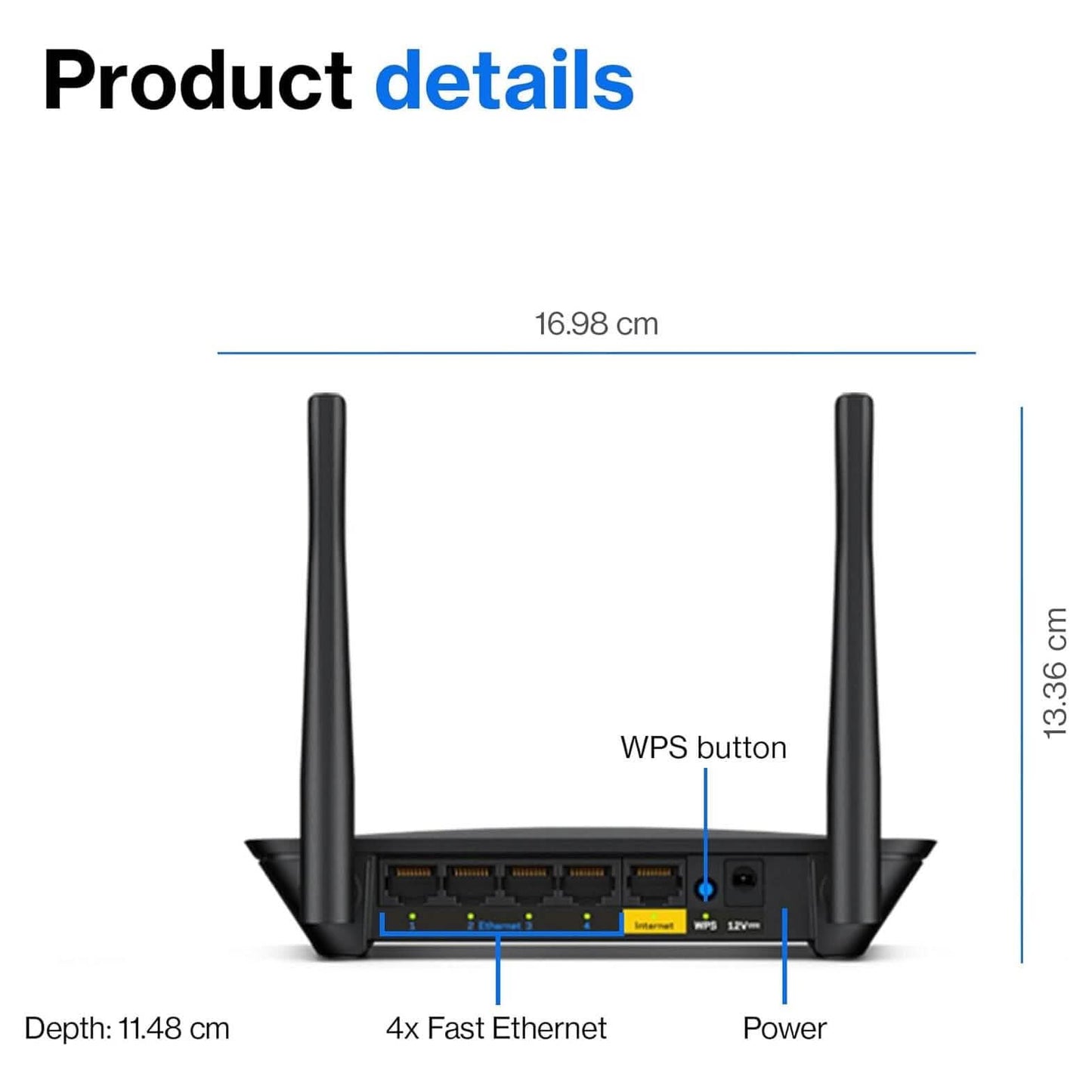 Linksys WiFi 5 Router Dual-Band 1,500 Sq. Ft Coverage (Refurbished)