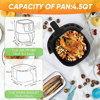 Air Fryer 4.5 QT Oven Oilless Cooker with Rotary Button Home