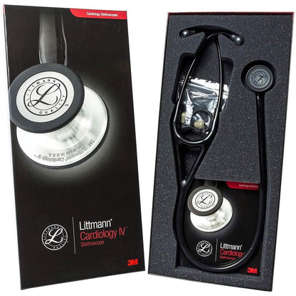 Littmann Cardiology IV Diagnostic Stethoscope - Rainbow-Finish Chestpiece/Black Tube (6165)  (Refurbished)