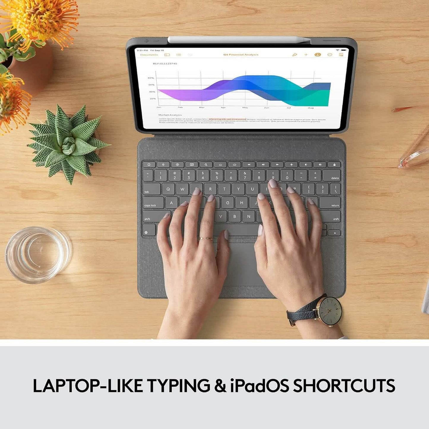 Logitech Combo Touch Keyboard Folio for iPad Pro 12.9" 5th & 6th Gen Oxford Gray