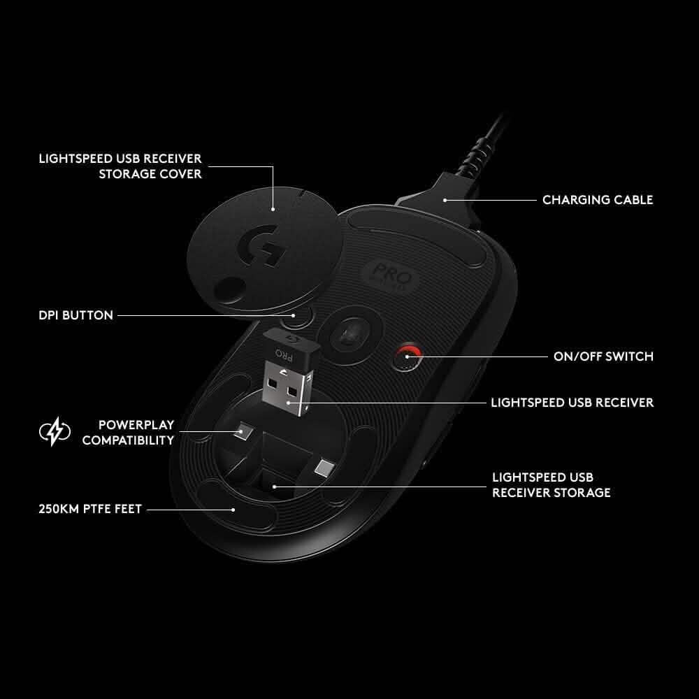 Logitech G Pro Wireless Gaming Mouse with Esports Grade Performance (Refurbished)