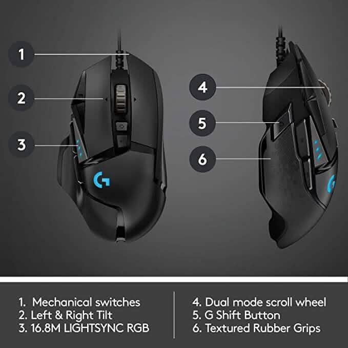 Logitech G502 Gaming Mouse (Refurbished)