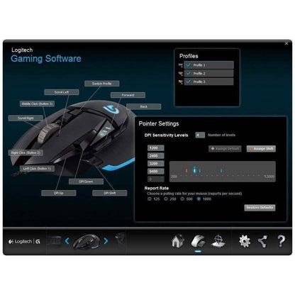 Logitech G502 Proteus Core Tunable Gaming Mouse (Refurbished)