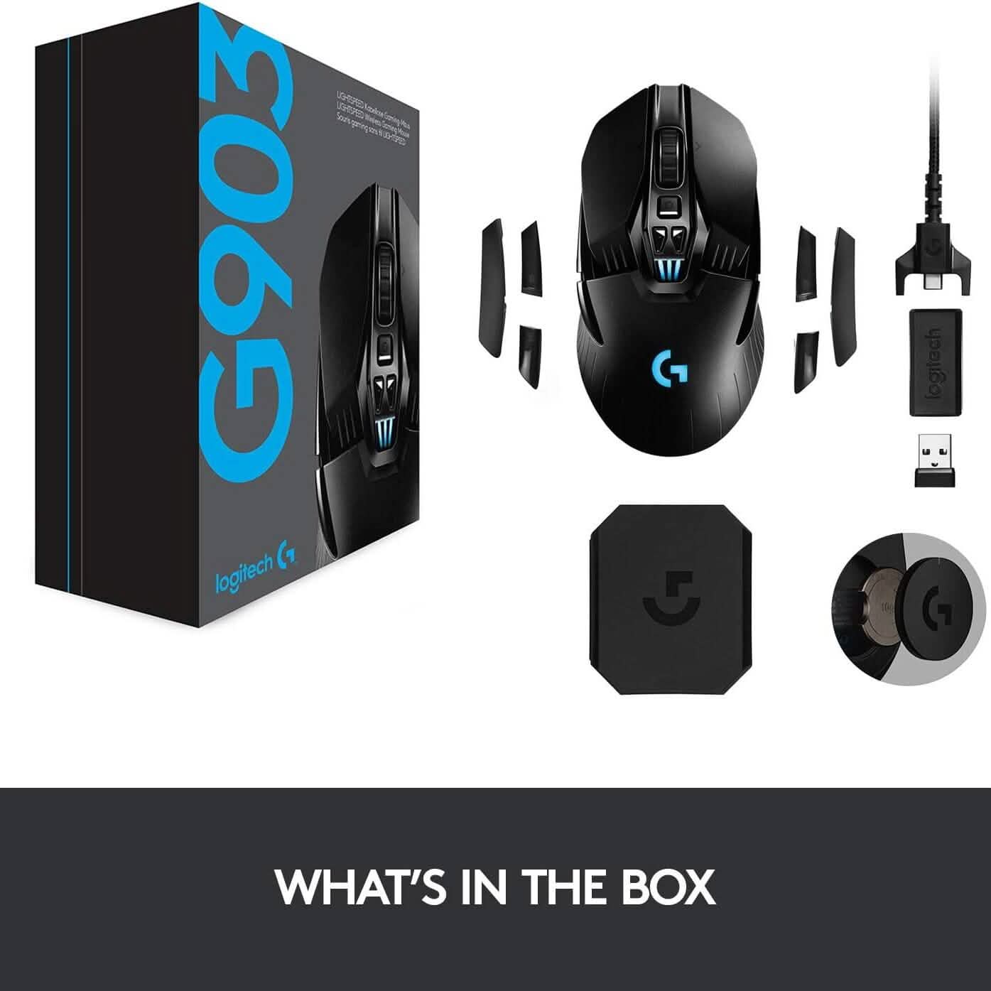 Logitech G903 LIGHTSPEED Wireless Gaming Mouse with Hero 25K Sensor (Refurbished)