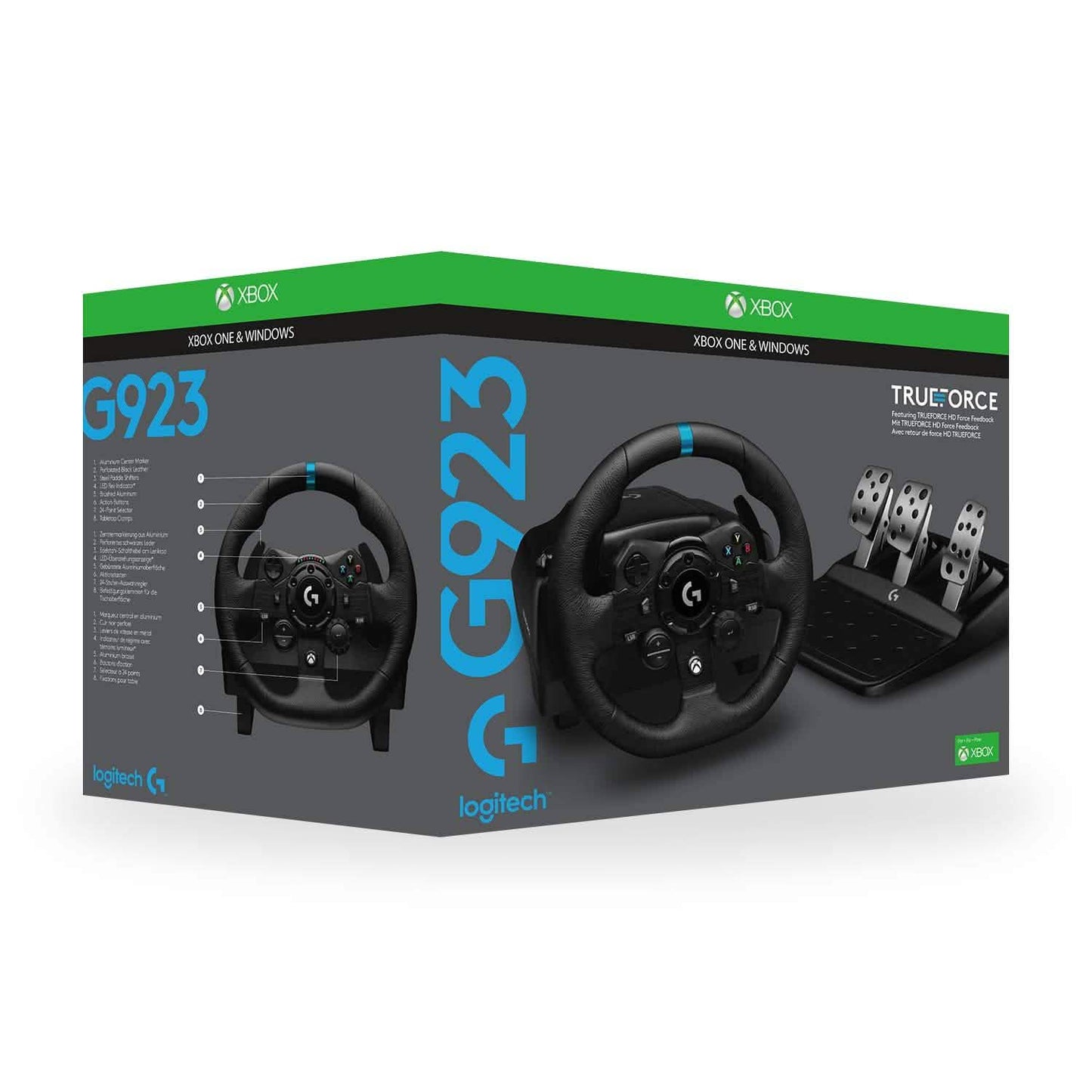 Logitech G923 Racing Wheel and Pedals (Refurbished)