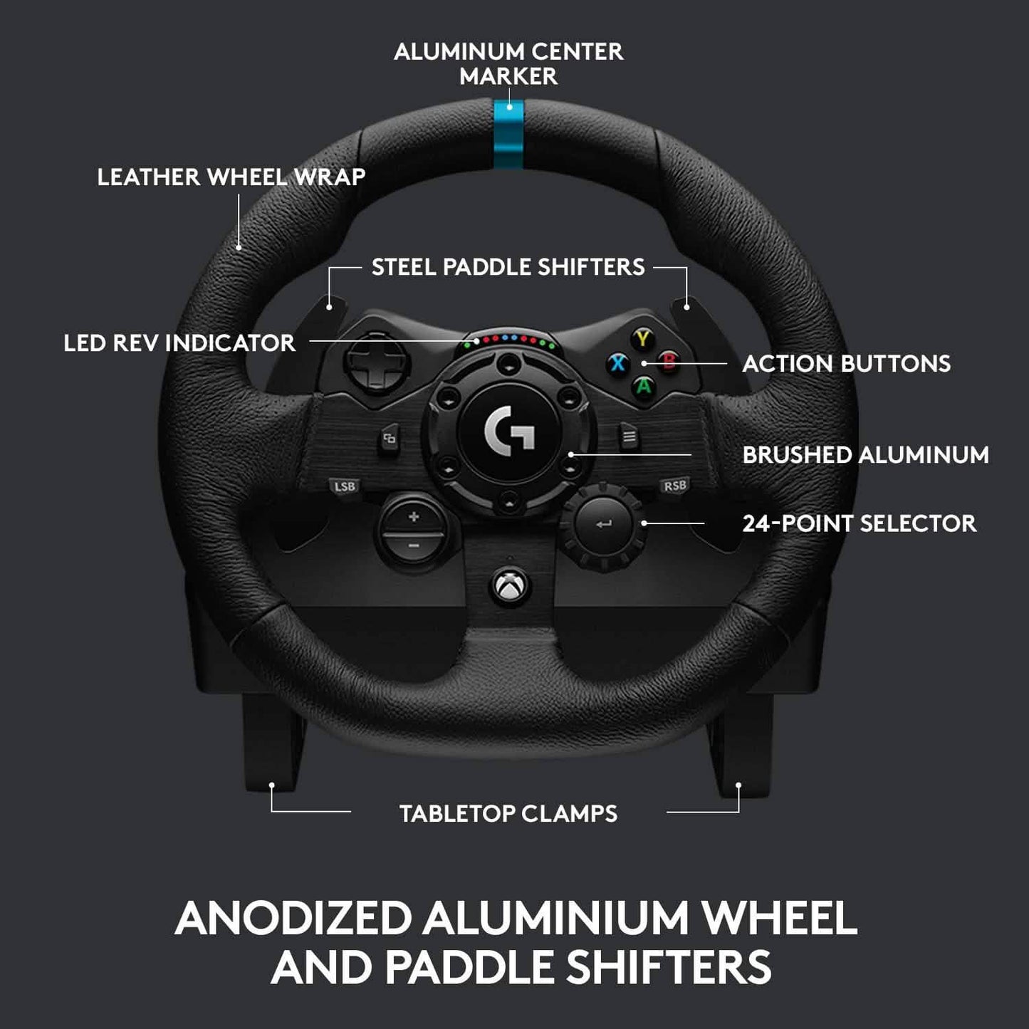 Logitech G923 Racing Wheel and Pedals (Refurbished)