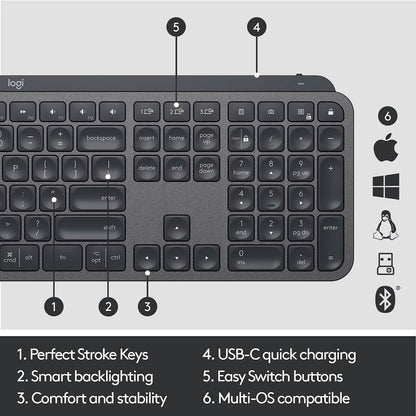 Logitech MX Keys Advanced Wireless Illuminated Keyboard