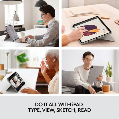 Logitech Slim Folio Bluetooth Keyboard Case for iPad (10th Generation) with Integrated Wireless Keyboard (Refurbished)