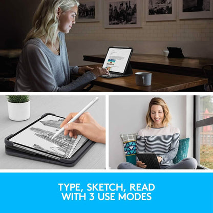 Logitech SLIM FOLIO PRO Backlit Bluetooth Keyboard Case for iPad Pro 12.9-inch (3rd and 4th Gen) (Refurbished)