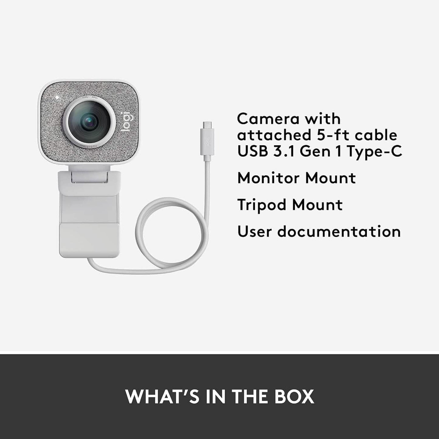 Logitech StreamCam, Live Streaming Webcam  (Refurbished)