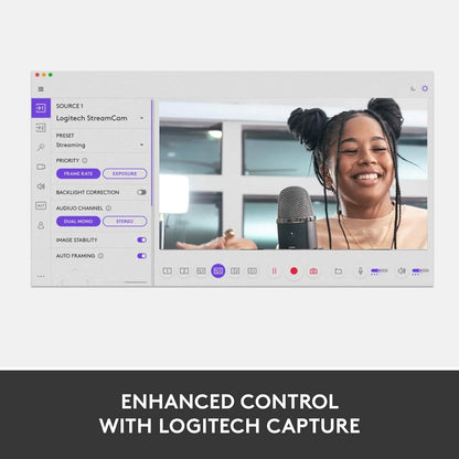 Logitech StreamCam, Live Streaming Webcam  (Refurbished)