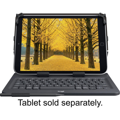 Logitech - Universal Keyboard Folio Case for Most 9-10" Tablets (Refurbished)