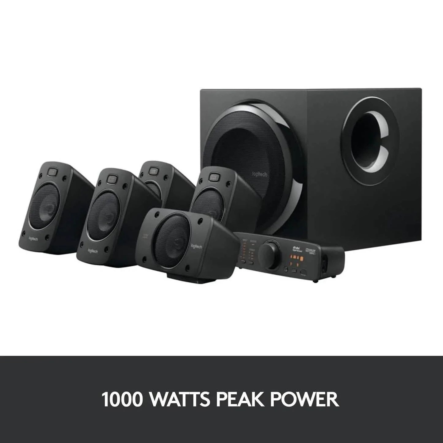Logitech Z906 5.1 Surround Sound Speaker System - THX, Dolby Digital and DTS Digital Certified (Refurbished)