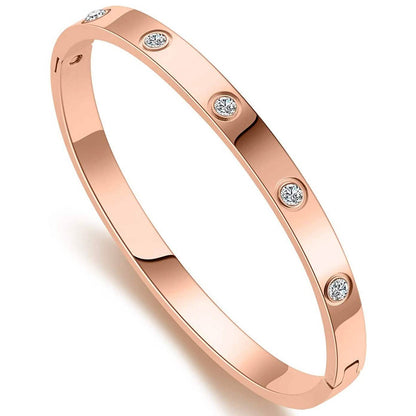 Love Friendship Bracelet Bangle with Cubic Zirconia Stones