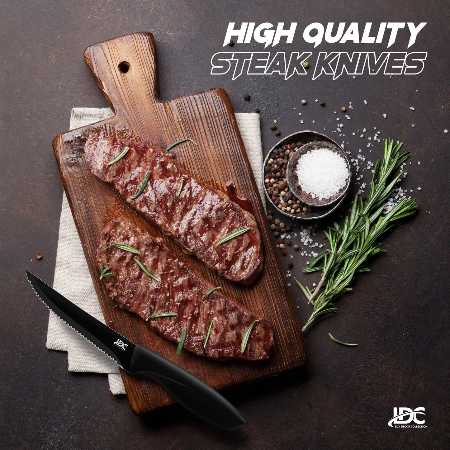 Lux Decor Collection Kitchen Knife Set Ultra Sharp Stainless Steel Knives Set