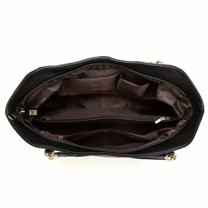 Luxurious Large Capacity Satchel Bag Stylish Top-Handle Design With Pendant