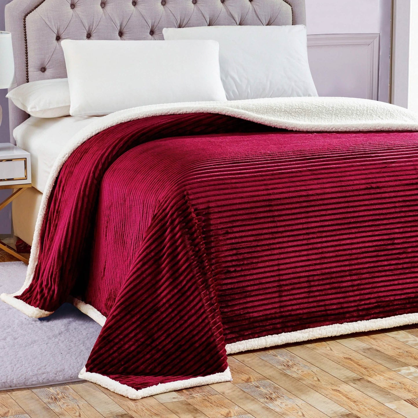 Luxurious Reversible Designer Sherpa