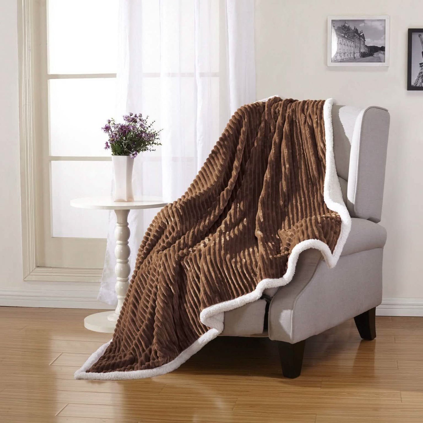 Luxurious Reversible Designer Sherpa