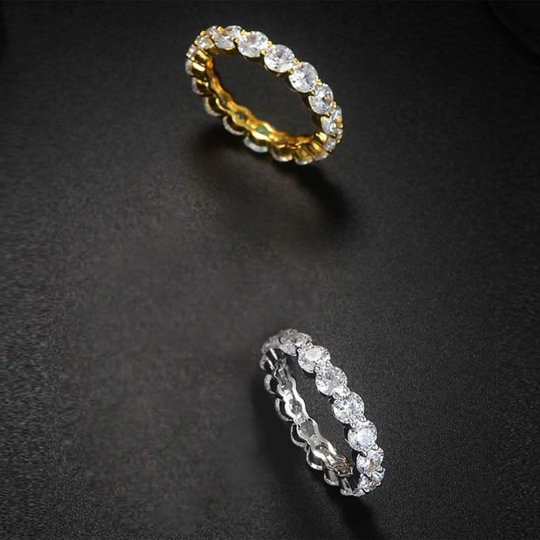 Luxury 6 CTTW Sterling Silver CZ Eternity Ring