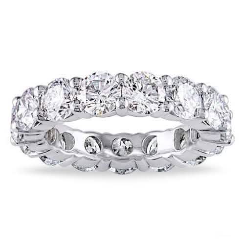 Luxury 6 CTTW Sterling Silver CZ Eternity Ring