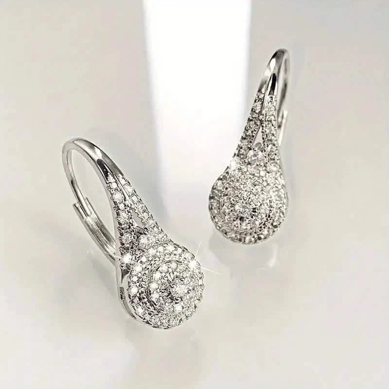 Luxury Eight Heart Earrings with Cubic Zirconia