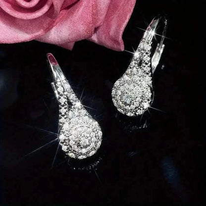 Luxury Eight Heart Earrings with Cubic Zirconia