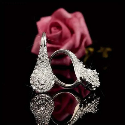 Luxury Eight Heart Earrings with Cubic Zirconia