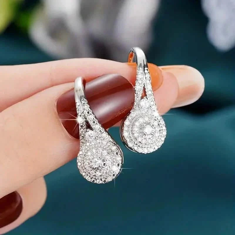Luxury Eight Heart Earrings with Cubic Zirconia