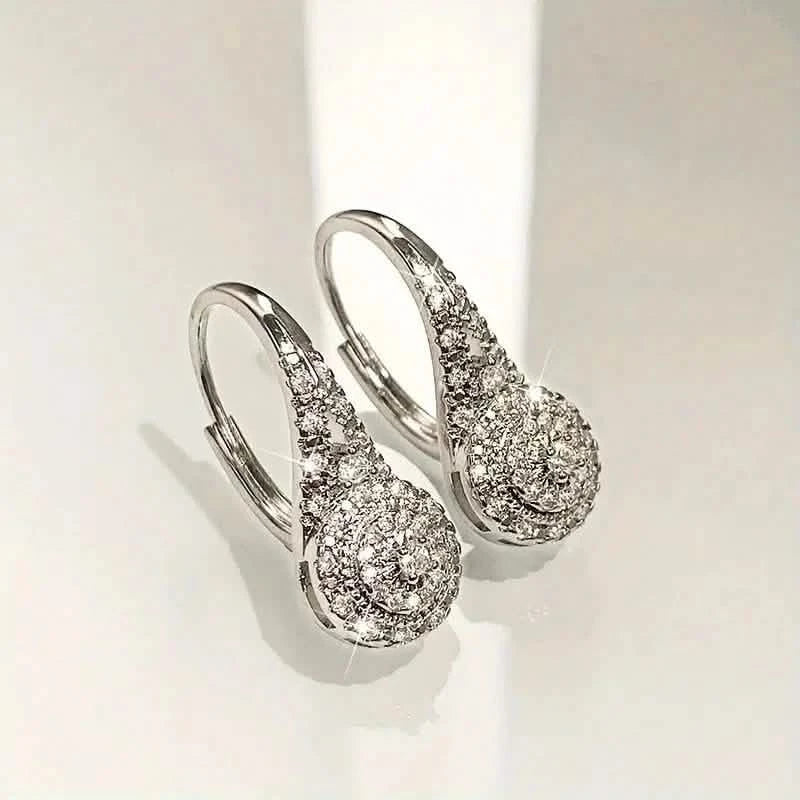 Luxury Eight Heart Earrings with Cubic Zirconia