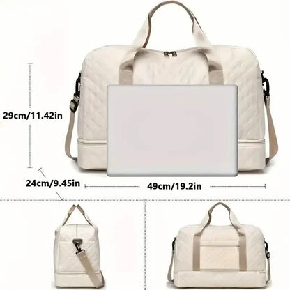Luxury Large Capacity Duffel Bag – Versatile Shoulder & Crossbody Tote With Dual Side Pockets