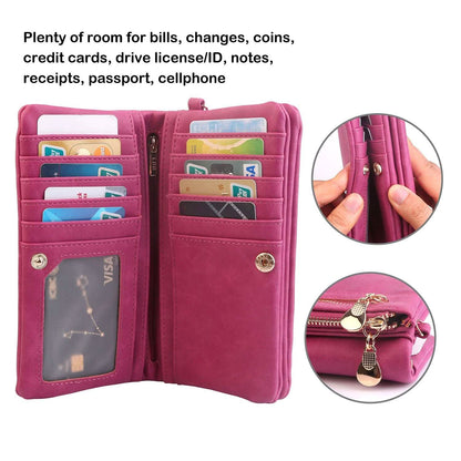 Luxury Women's Leather Clutch Wallet