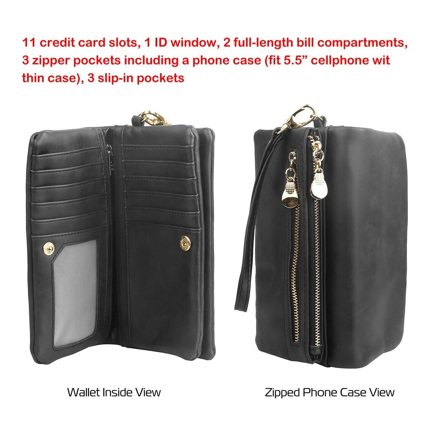 Luxury Women's Leather Clutch Wallet