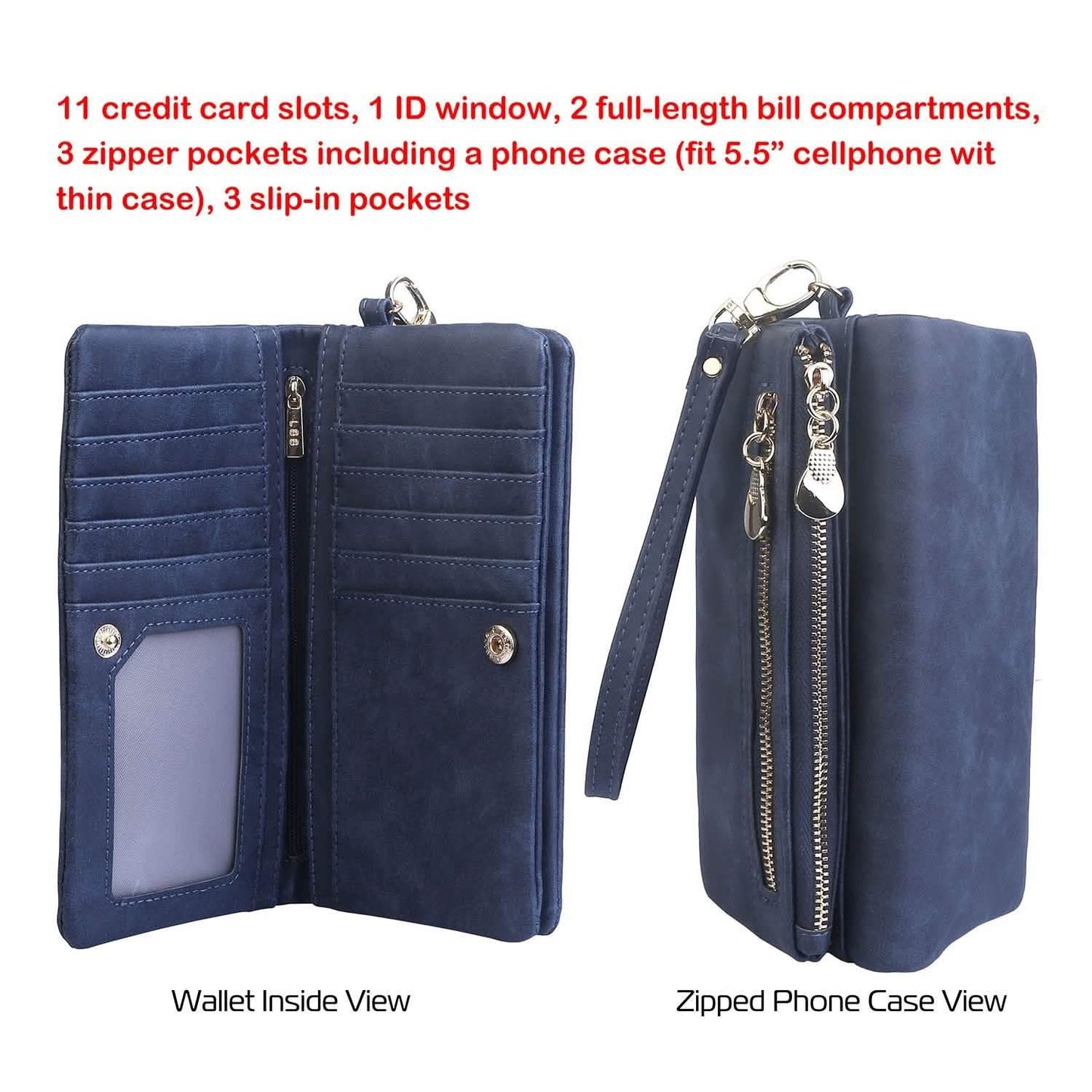 Luxury Women's Leather Clutch Wallet