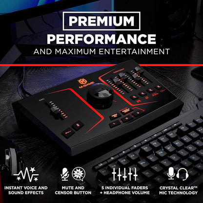 M-Game Solo USB Audio Interface Mixer for Streaming and Gaming  (Refurbished)