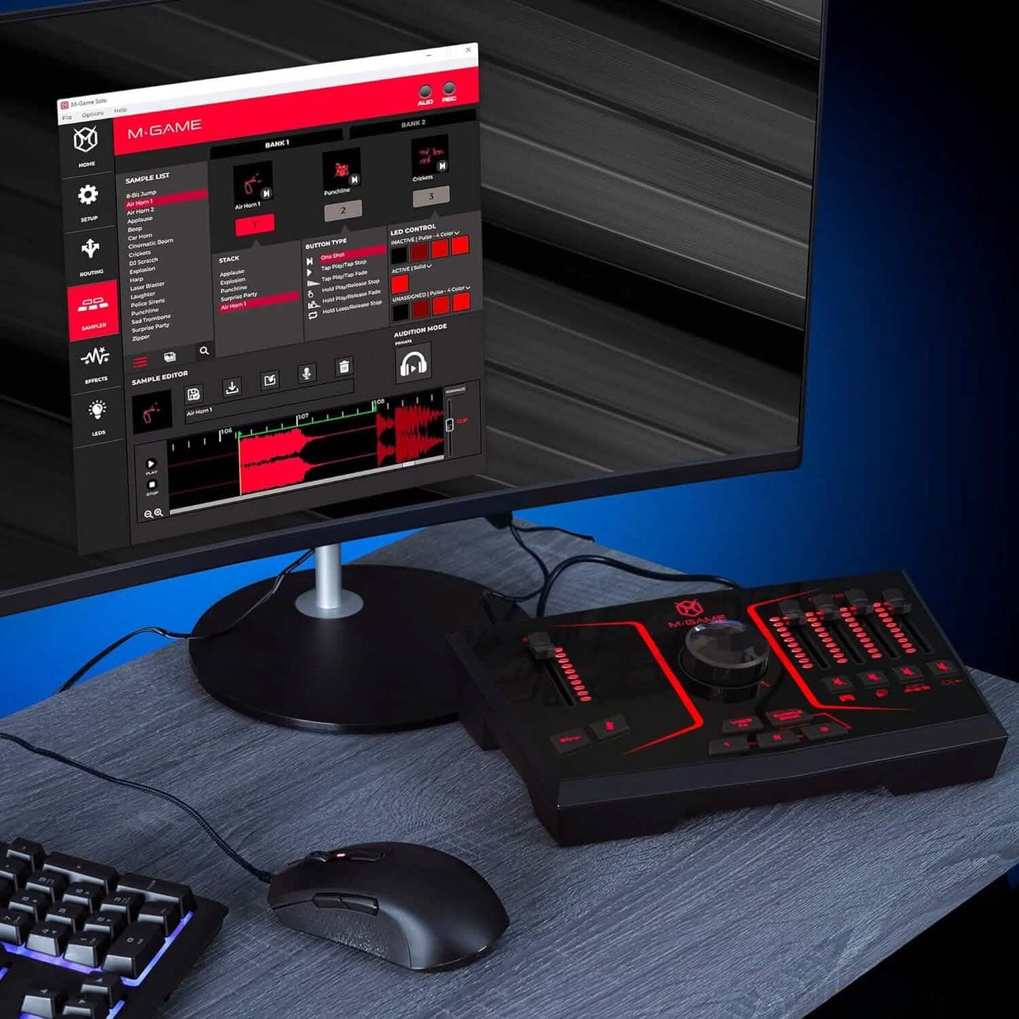 M-Game Solo USB Audio Interface Mixer for Streaming and Gaming  (Refurbished)