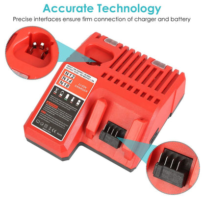 M12 M18 Rapid Fast Charger Fit for Milwaukee Battery