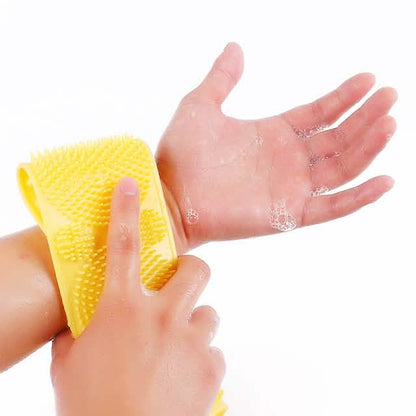Magic Silicone Brush with Self-Adhesive Hook Bath Towel
