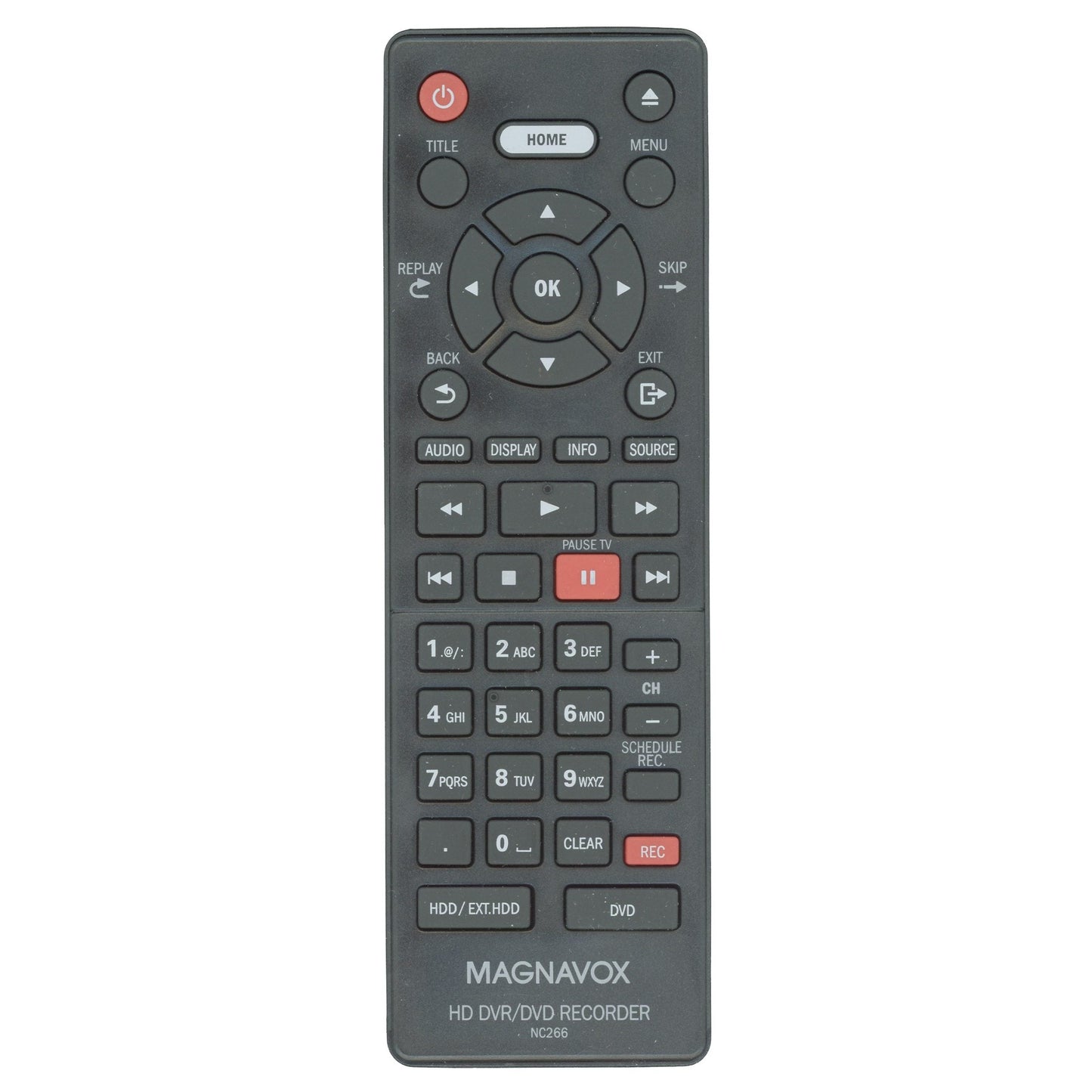 Magnavox NC266UH DVDR Remote Control | MDR865H/F7 | MDR867H/F7 | MDR868H/F7 - NC266UH