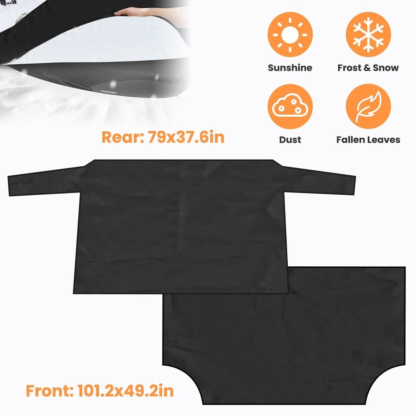 Magnetic Car Windshield Cover Front Rear Protector Fit for All Cars