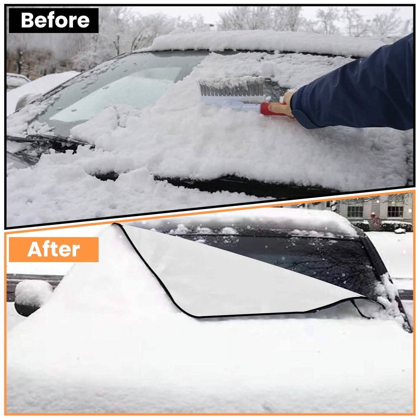 Magnetic Car Windshield Cover Front Rear Protector Fit for All Cars