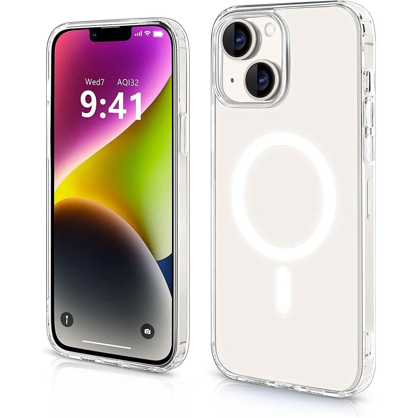 Magnetic Clear Phone Case Shockproof  Transparent Phone Cover