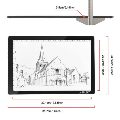 Magnetic LED Artcraft Tracing Light Pad A4 Size Lightbox